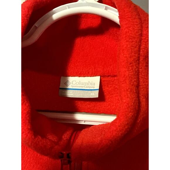 Women's Red Columbia Zip Up Fleece Jacket Size XL - Picture 2 of 3